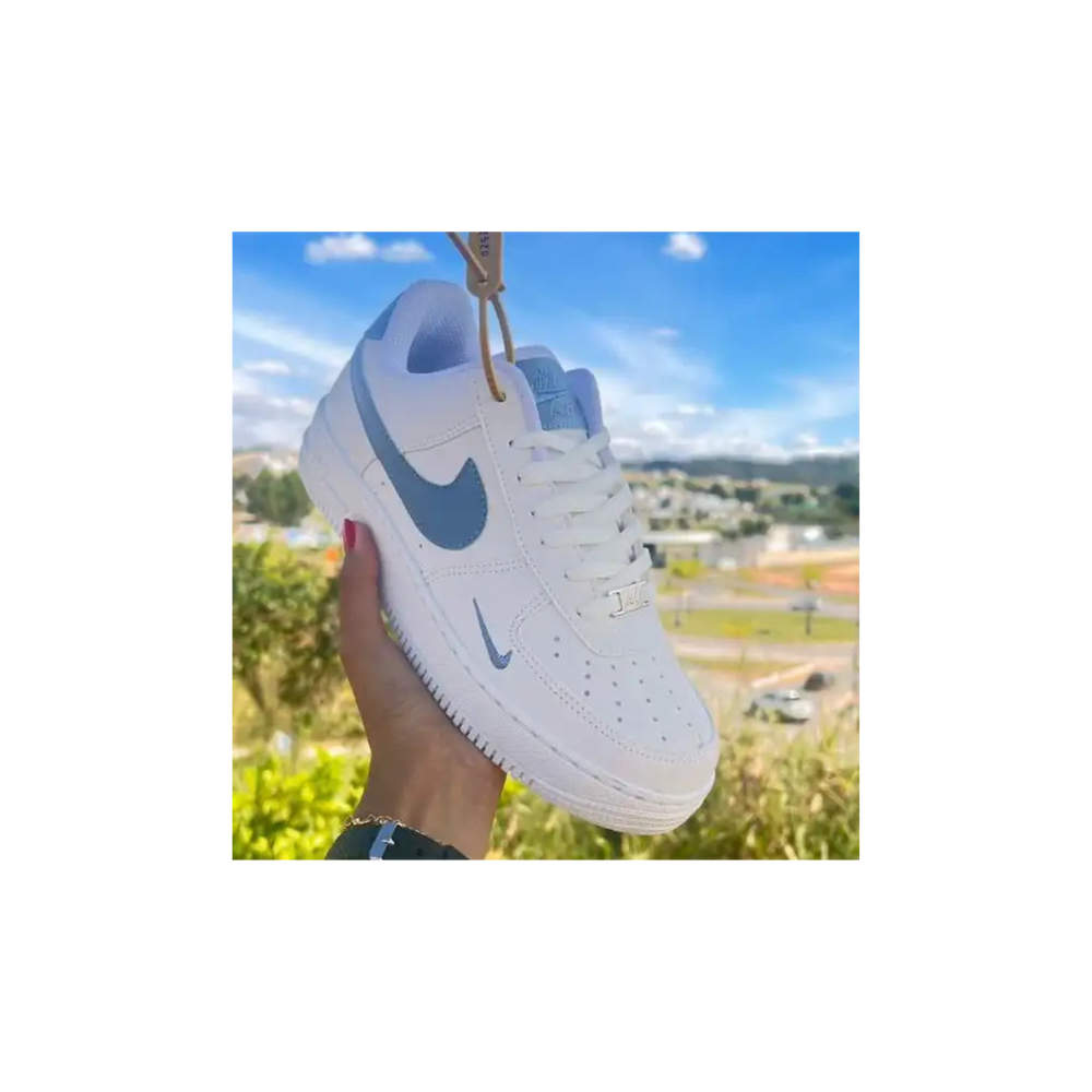 Nike Air Force 1 Branco Grafite Premium - Feminino